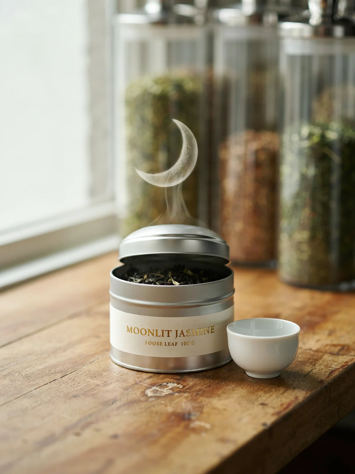 Moonlit Jasmine in una bottega di tè a Taipei